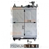 Радиатор охлаждения двигателя HELLA WYRXY 8mk376754491 Hyundai Getz (TB) 1 2002 – 2011 _BEHR HELLA SERVICE_