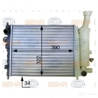 Радиатор охлаждения двигателя HELLA GQ9X19 8mk376717351 _BEHR HELLA SERVICE_ 45775
