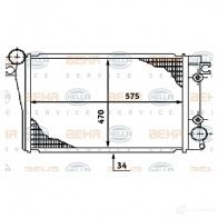Радиатор охлаждения двигателя HELLA 4DLOG6Z _BEHR HELLA SERVICE_ 8mk376713161 45425 - Изображение 6