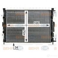 Радиатор охлаждения двигателя HELLA 8mk376700684 BPHF2HB _BEHR HELLA SERVICE_ 44848 - Изображение 4