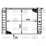 Радиатор охлаждения двигателя HELLA 8mk376720461 _BEHR HELLA SERVICE_ L5089 46049