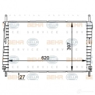 Радиатор охлаждения двигателя HELLA 8mk376755301 W1DLJ Ford Mondeo 3 (GE, B5Y) Хэтчбек 2.5 V6 24V 170 л.с. 2000 – 2007 _BEHR HELLA SERVICE_