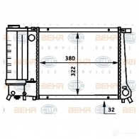 Радиатор охлаждения двигателя HELLA 75T7W 8mk376717224 _BEHR HELLA SERVICE_ 45762 - Изображение 5