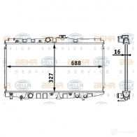Радиатор охлаждения двигателя HELLA 8mk376708151 _BEHR HELLA SERVICE_ 45066 UTQOXY2