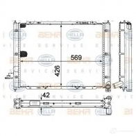 Радиатор охлаждения двигателя HELLA 45490 _BEHR HELLA SERVICE_ G9MWH16 8mk376713631 - Изображение 4