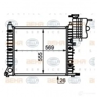 Радиатор охлаждения двигателя HELLA 8mk376721381 46122 _BEHR HELLA SERVICE_ PU31W - Изображение 5
