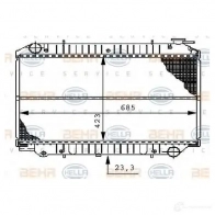 Радиатор охлаждения двигателя HELLA _BEHR HELLA SERVICE_ EIF5OXS 44961 8mk376706521