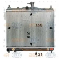 Радиатор охлаждения двигателя HELLA 4CKXL _BEHR HELLA SERVICE_ 8mk376762031 Hyundai Getz (TB) 1 2002 – 2011