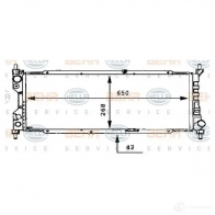 Радиатор охлаждения двигателя HELLA Opel Corsa (B) 2 Хэтчбек 1.5 TD (F08) 67 л.с. 1993 – 2000 8mk376712351 A2JZYWB _BEHR HELLA SERVICE_