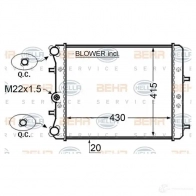 Радиатор охлаждения двигателя HELLA 8mk376704601 56DOMC _BEHR HELLA SERVICE_ 44883 - Изображение 7