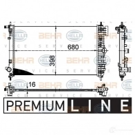 Радиатор охлаждения двигателя HELLA Opel Insignia (A) 1 Хэтчбек 2.0 Turbo 4x4 (68) 220 л.с. 2008 – 2017 _BEHR HELLA SERVICE_ 1GF7J 8mk376754311
