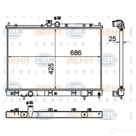 Радиатор охлаждения двигателя HELLA _BEHR HELLA SERVICE_ 8NBRZ16 8mk376790361 Mitsubishi Outlander 1 (CU5) Кроссовер 2.4 GDI 4WD 165 л.с. 2005 – 2006