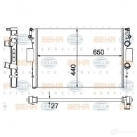 Радиатор охлаждения двигателя HELLA 47243 KR1QQ 8mk376900234 _BEHR HELLA SERVICE_ - Изображение 3