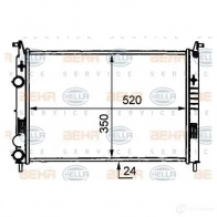 Радиатор охлаждения двигателя HELLA Fiat Palio 8mk376720561 _BEHR HELLA SERVICE_ Z53SNW1