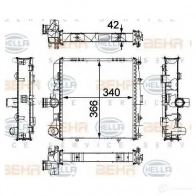 Радиатор охлаждения двигателя HELLA 46315 ZD2TFUE _BEHR HELLA SERVICE_ 8mk376733671 - Изображение 5
