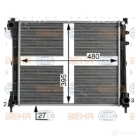 Радиатор охлаждения двигателя HELLA 47253 8mk376900291 _BEHR HELLA SERVICE_ BVM95 - Изображение 6