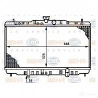 Радиатор охлаждения двигателя HELLA _BEHR HELLA SERVICE_ YL6ANW 8mk376708551 45105