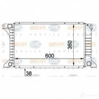 Радиатор охлаждения двигателя HELLA 695X3Z 45644 _BEHR HELLA SERVICE_ 8mk376715471 - Изображение 4