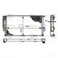 Радиатор охлаждения двигателя HELLA _BEHR HELLA SERVICE_ R2CQU4X 45338 8mk376712371 - Изображение 4