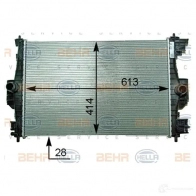 Радиатор охлаждения двигателя HELLA GYUB6 8mk376910301 _BEHR HELLA SERVICE_ Peugeot 308 CC