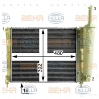 Радиатор охлаждения двигателя HELLA 47254 _BEHR HELLA SERVICE_ 8mk376900301 F88Q8 - Изображение 4