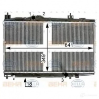 Радиатор охлаждения двигателя HELLA 8mk376900344 47260 _BEHR HELLA SERVICE_ 0DA9Y2 - Изображение 3