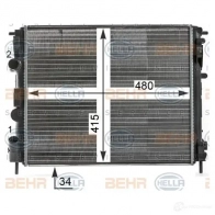 Радиатор охлаждения двигателя HELLA 8mk376700571 44833 _BEHR HELLA SERVICE_ 1W9WXX - Изображение 6