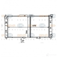 Радиатор охлаждения двигателя HELLA _BEHR HELLA SERVICE_ NNGH81V 8mk376707461 45018 - Изображение 8