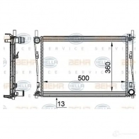 Радиатор охлаждения двигателя HELLA 46814 LKH93E 8mk376764311 _BEHR HELLA SERVICE_ - Изображение 6