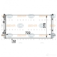 Радиатор охлаждения двигателя HELLA 8mk376717751 _BEHR HELLA SERVICE_ 45820 29VJN - Изображение 1