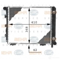 Радиатор охлаждения двигателя HELLA _BEHR HELLA SERVICE_ SVIX37W 45267 8mk376711331 - Изображение 3