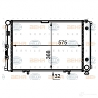 Радиатор охлаждения двигателя HELLA 8mk376714011 _BEHR HELLA SERVICE_ 45512 R7VPBXK - Изображение 3