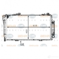 Радиатор охлаждения двигателя HELLA 8mk376710364 Mercedes C-Class (W202) 1 Седан 2.2 C 200 CDI (2034) 102 л.с. 1998 – 2000 HUBVV _BEHR HELLA SERVICE_