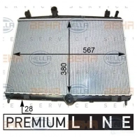 Радиатор охлаждения двигателя HELLA 8mk376910201 47299 RW6OS _BEHR HELLA SERVICE_ - Изображение 2