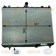 Радиатор охлаждения двигателя HELLA 8mk376910201 47299 RW6OS _BEHR HELLA SERVICE_ - Изображение 3