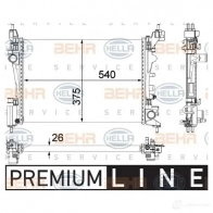 Радиатор охлаждения двигателя HELLA 8mk376756321 _BEHR HELLA SERVICE_ 46610 ZESQGY