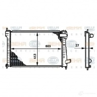 Радиатор охлаждения двигателя HELLA _BEHR HELLA SERVICE_ 44G6K5B Citroen Xantia 1 (X1, X2) Хэтчбек 2.0 HDI 90 90 л.с. 1999 – 2003 8mk376720151