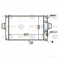Радиатор охлаждения двигателя HELLA 6EKU8G 8mk376724501 46219 _BEHR HELLA SERVICE_ - Изображение 2