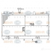 Радиатор охлаждения двигателя HELLA _BEHR HELLA SERVICE_ 8mk376769681 FL9T93I Mazda