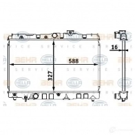 Радиатор охлаждения двигателя HELLA _BEHR HELLA SERVICE_ 45061 8mk376708101 GQXYNE