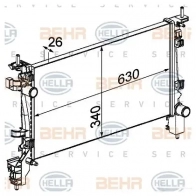 Радиатор охлаждения двигателя HELLA 46551 TIXTD 8mk376754714 _BEHR HELLA SERVICE_