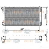 Радиатор охлаждения двигателя HELLA _BEHR HELLA SERVICE_ 8mk376754431 Fiat Idea (350) 1 Минивэн 1.9 JTD 101 л.с. 2004 – 2025 63AQJLT