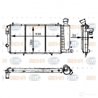 Радиатор охлаждения двигателя HELLA 45637 8mk376715411 _BEHR HELLA SERVICE_ 3XJDSIX