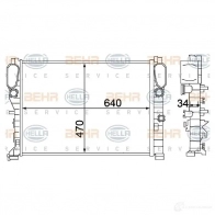 Радиатор охлаждения двигателя HELLA DGGBBY 46958 8mk376769781 _BEHR HELLA SERVICE_ - Изображение 3