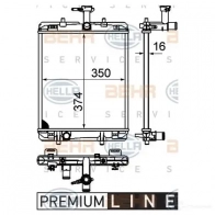 Радиатор охлаждения двигателя HELLA NR5HUQJ 46422 8mk376749651 _BEHR HELLA SERVICE_