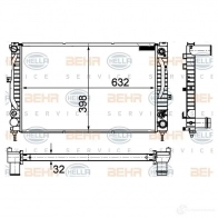 Радиатор охлаждения двигателя HELLA _BEHR HELLA SERVICE_ 8mk376766141 6ZLR5 46860