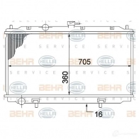 Радиатор охлаждения двигателя HELLA 46972 F3WV4XY 8mk376770651 _BEHR HELLA SERVICE_ - Изображение 5