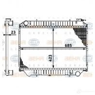 Радиатор охлаждения двигателя HELLA _BEHR HELLA SERVICE_ 8mk376706451 EV6V7S Nissan Serena