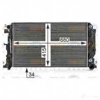 Радиатор охлаждения двигателя HELLA _BEHR HELLA SERVICE_ XL8QD 8mk376700304 44799 - Изображение 4