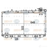 Радиатор охлаждения двигателя HELLA Nissan Sunny _BEHR HELLA SERVICE_ H80RH3 8mk376716351